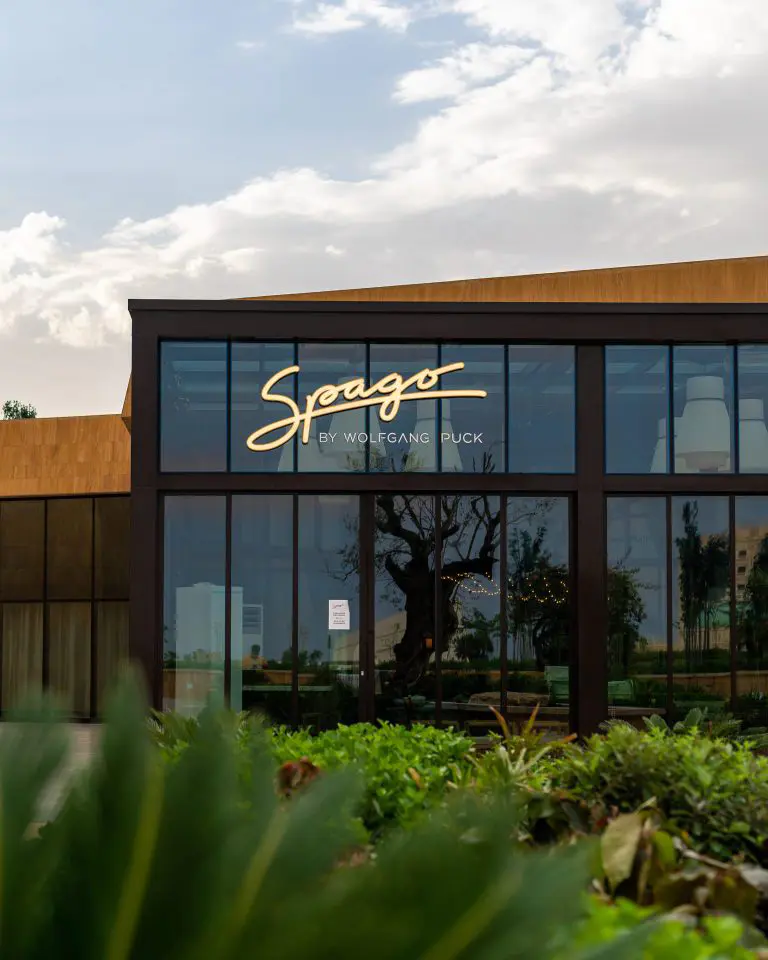 Exterior view of Spago by Wolfgang Puck restaurant in Riyadh - Cool Inc