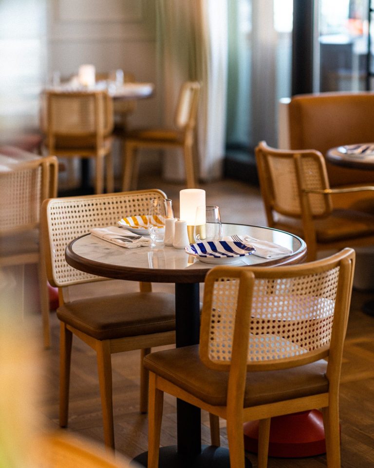 Two-Seater table at Le Comptoir De Nicole Restaurant - Fancy Dining Restaurant at Jeddah Yacht Club