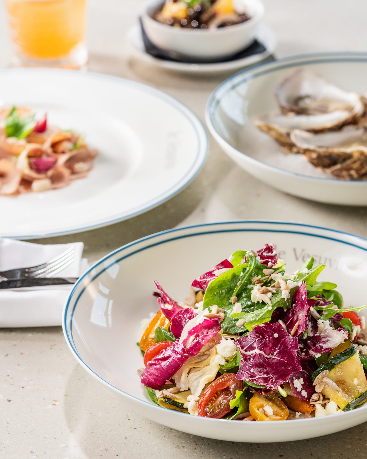 Fresh and vibrant salad at Le Vesuvio Restaurant - Italian Luxurious Experience at Jeddah Yacht Club